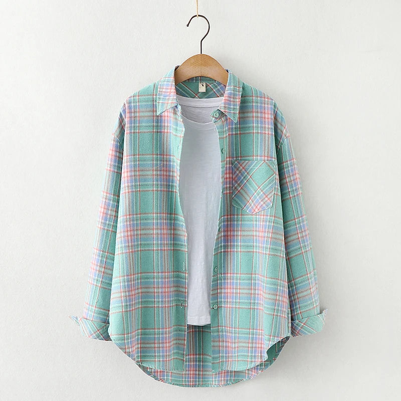 Freya | Kvinne Fresh Flannel Rutete Skjorte