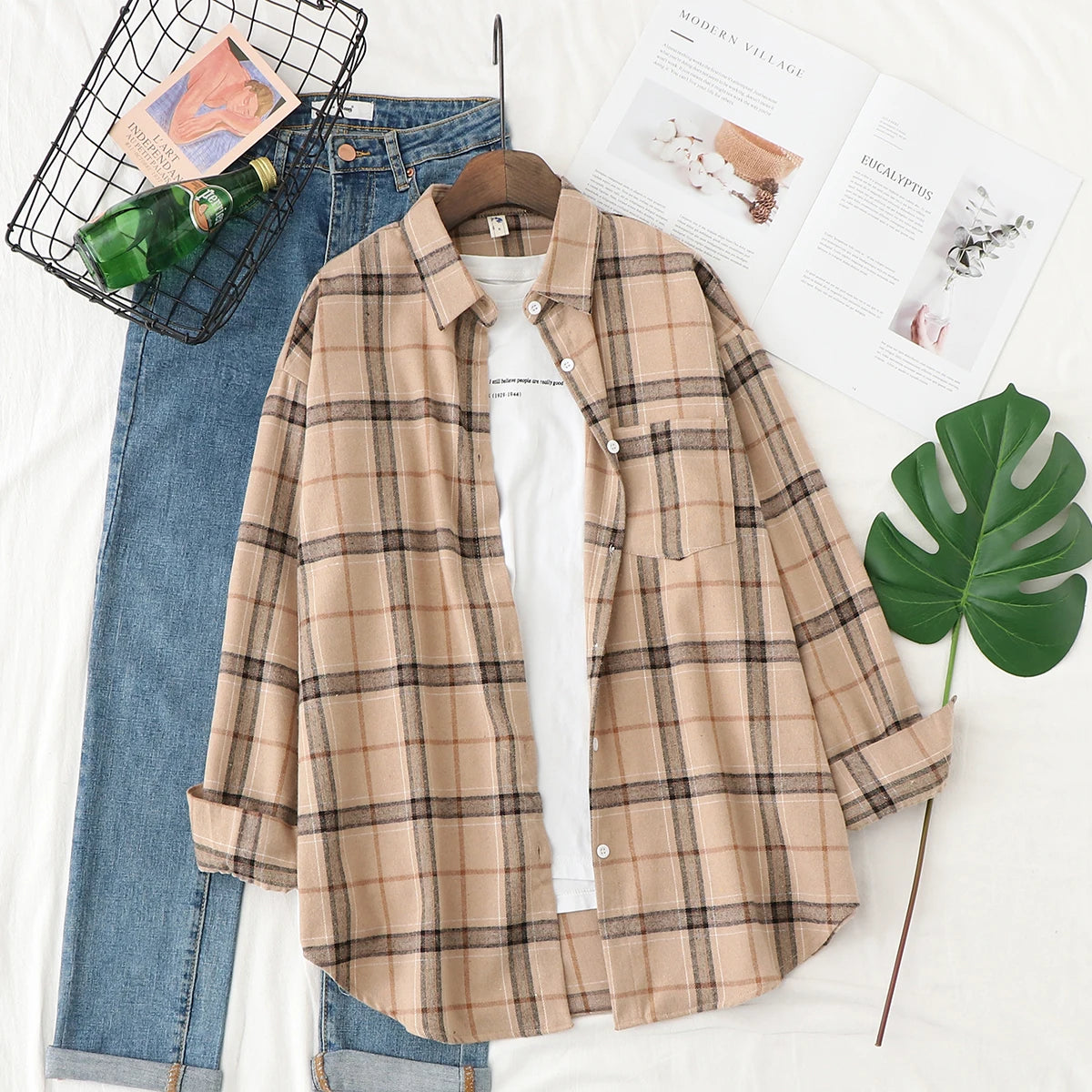 Freya | Kvinne Fresh Flannel Rutete Skjorte