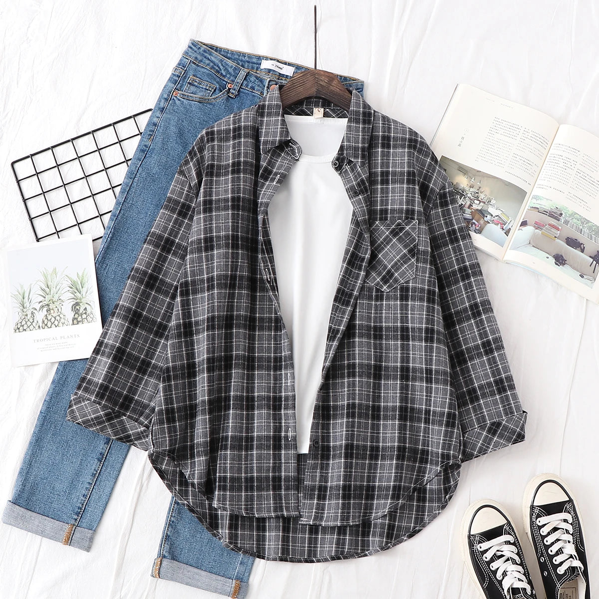 Freya | Kvinne Fresh Flannel Rutete Skjorte