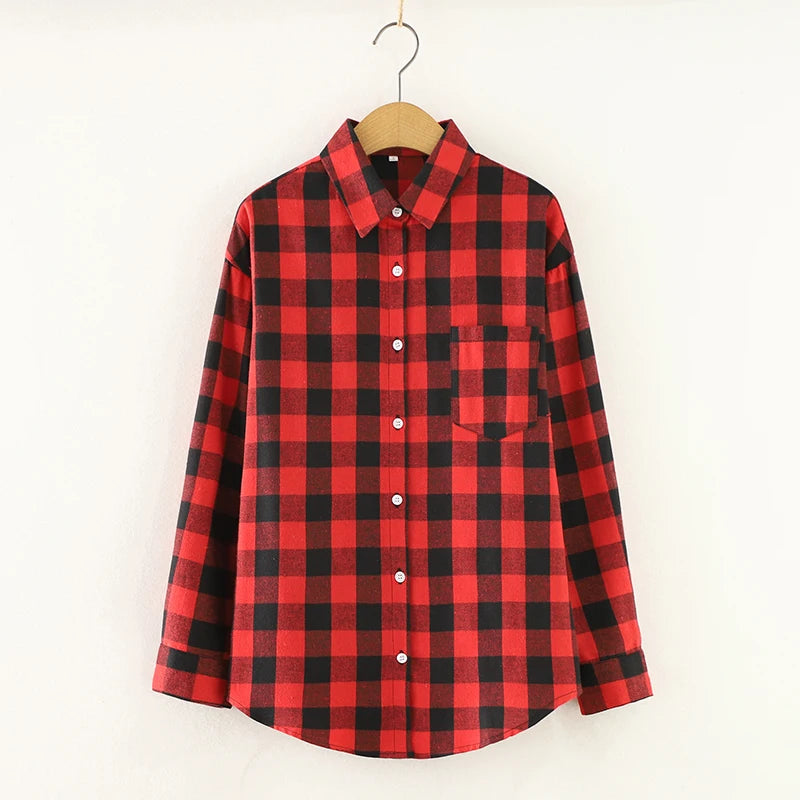 Freya | Kvinne Fresh Flannel Rutete Skjorte