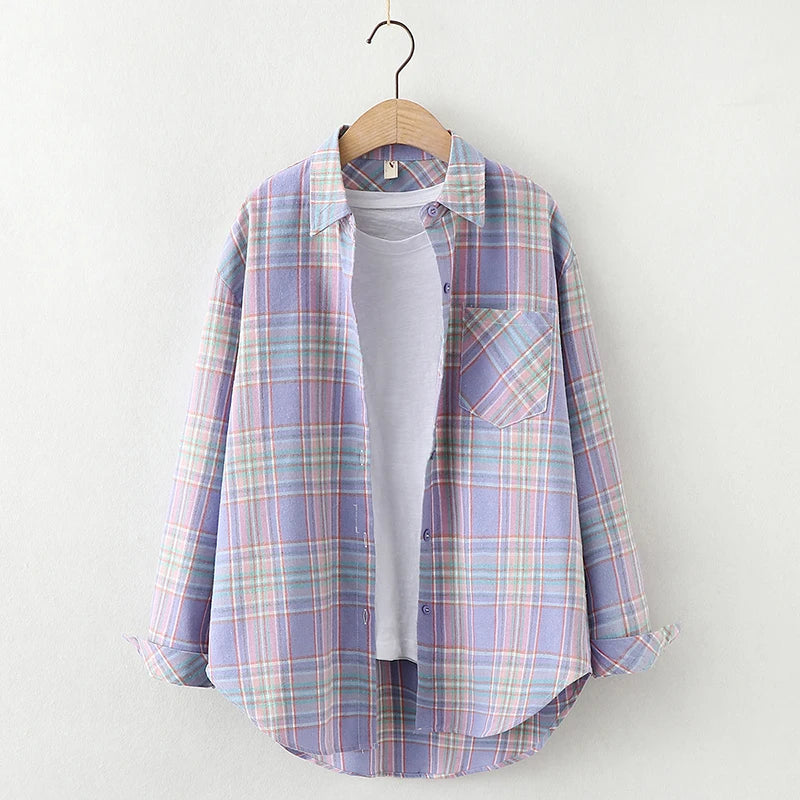 Freya | Kvinne Fresh Flannel Rutete Skjorte